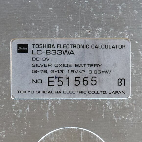 Vintage Toshiba LC-833WA Liquid Crystal Calculator with Case, Made in Japan - Picture 8 of 9